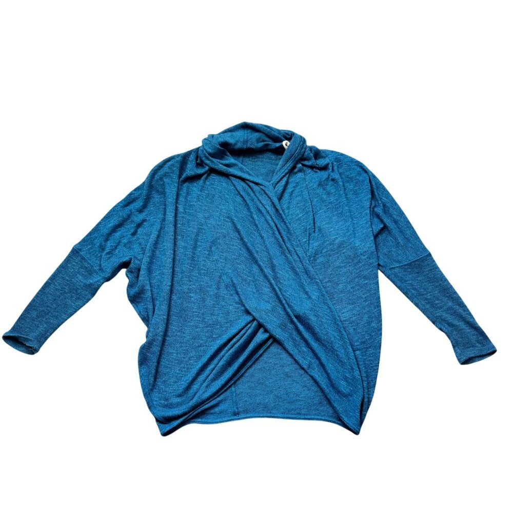 Free People We the Free Blue Draped Open Front Cardigan Sweater Size XS